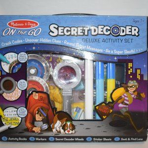 NIB MELISSA & DOUG On The Go Secret Decoder Deluxe Activity Set Super Sleuth